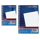 Djois Atlanta Notitieboek A7 Gelinieerd Spiraal gebonden Hardcover Blauw 100 Pagina's