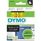 Dymo D1 S0720980 / 53718 Authentiek Labeltape Zelfklevend Zwart op geel 24 mm x 7m