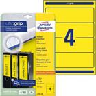 AVERY Zweckform Ultragrip Ordnerrugetiketten A4 61 mm Geel 20 Vellen � 4 Etiketten