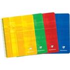 Clairefontaine Schrijfblok A5+ Geruit Spiraal gebonden Gelamineerd karton Kleurenassortiment Niet geperforeerd 180 Pagina's