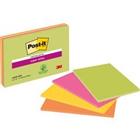 Post-it Meeting Super Sticky Notes 101 x 152 mm Kleurenassortiment Rechthoekig Blanco 4 Stuks à 45 Vellen