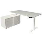 Bureau compleet Move 1, wit, memory functie, B180 x D80 /B102 x D50 cm