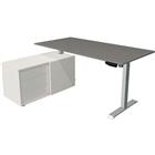 Bureau compleet Move 1, zilver, memory functie, B180xD80 /B102xD50 cm