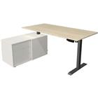 Bureau compleet Move 1, antraciet, memory functie, B180xD80/102xD50 cm