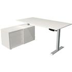 Bureau compleet Move 1, zilver, memory functie, B180xD80 /B102xD50 cm