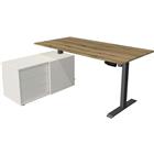 Bureau compleet Move 1, antraciet, memory functie, B180xD80/102xD50 cm