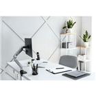 Schermhouder Select Plus-arm met bevestiging op tafel