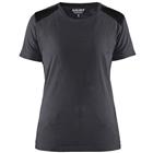 T-shirt dames met ribgebreide ronde hals - Blåkläder