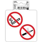 Verboden te roken en vapen stickervel - 10 cm - Exacompta