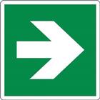Evacuatiebord Haakse pijl naar rechts, zelfklevend - Manutan Expert