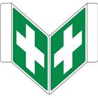 Bord Eerste hulp, dubbelzijdig, V-vormig, aluminium - Manutan Expert