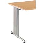 Bureau 90° hoek C-vormig onderstel NS82 - 200x120 cm - Hammerbacher