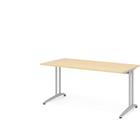 Bureau met C-vormig onderstel 160x80cm BS16 zilver - Hammerbacher