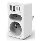 Stekkerdoos met USB-A- en USB-C-aansluiting - Velamp