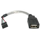 6'' USB A to USB 4 Pin Header Cable
