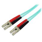 2m 10 Gb Aqua Fiber Patch Cable LC/LC