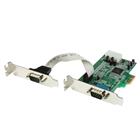 StarTech.com 2-poort Low Profile Native RS232 PCI Express Seriële Kaart met 16550 UART