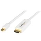 StarTech.com Mini DisplayPort-naar-HDMI-converterkabel 2 m 4K wit