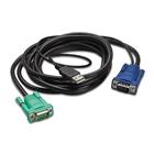 Integrated LCD KVM USB cable/12ft - 3m