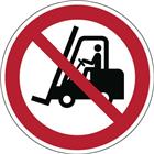 Verbodsbord rond - Verboden voor industriële voertuigen - Hard