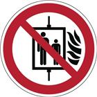 Verbodsbord - Lift niet gebruiken bij brand - Hard