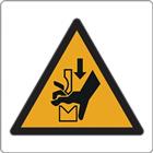 Waarschuwingsbord - Beknellingsgevaar voor handen in drukpers/rem - Aluminium
