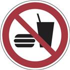 Verbodsbord - Eten en drinken niet toegestaan - Aluminium rond