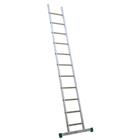 Enkelvoudige aluminium ladder Prima - 11 tot 21 schuine sporten - stabilisatiestang - Facal