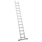 Enkelvoudige aluminium ladder Prima - 11 tot 21 schuine sporten - stabilisatiestang - Facal