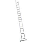 Enkelvoudige aluminium ladder Prima - 11 tot 21 schuine sporten - stabilisatiestang - Facal