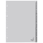 Tabblad A4 cijfers PP 120 micron grijs 23-gaats