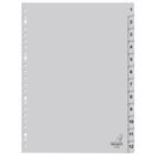 Tabblad A4 cijfers PP 120 micron grijs 23-gaats